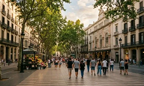 La Rambla en Barcelona