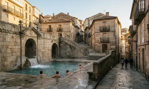 Casco histórico y Burgas en Ourense