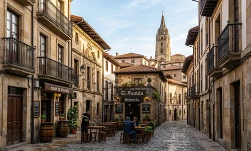 Casco antiguo y cider en Oviedo
